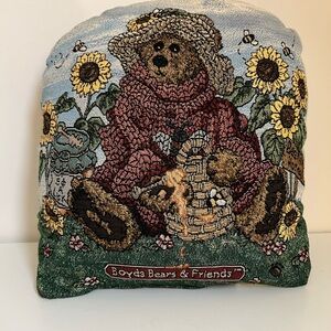 Boyds Bears “Ain’t Life Sweet” Doorstop Shaped Decorative Pillow Vintage